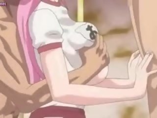 Stor meloned animen prostituerad blir mun fylld