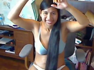 Plăcut lung părul asiatic striptease și hairplay: hd x evaluat video da