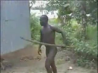 Καυτά άτακτος/η ακατέργαστος σκληρά αφρικάνικο ζούγκλα γαμήσι!