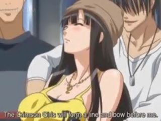 Big Titted Anime dirty film Slave Gets Nipples Pinched In Public